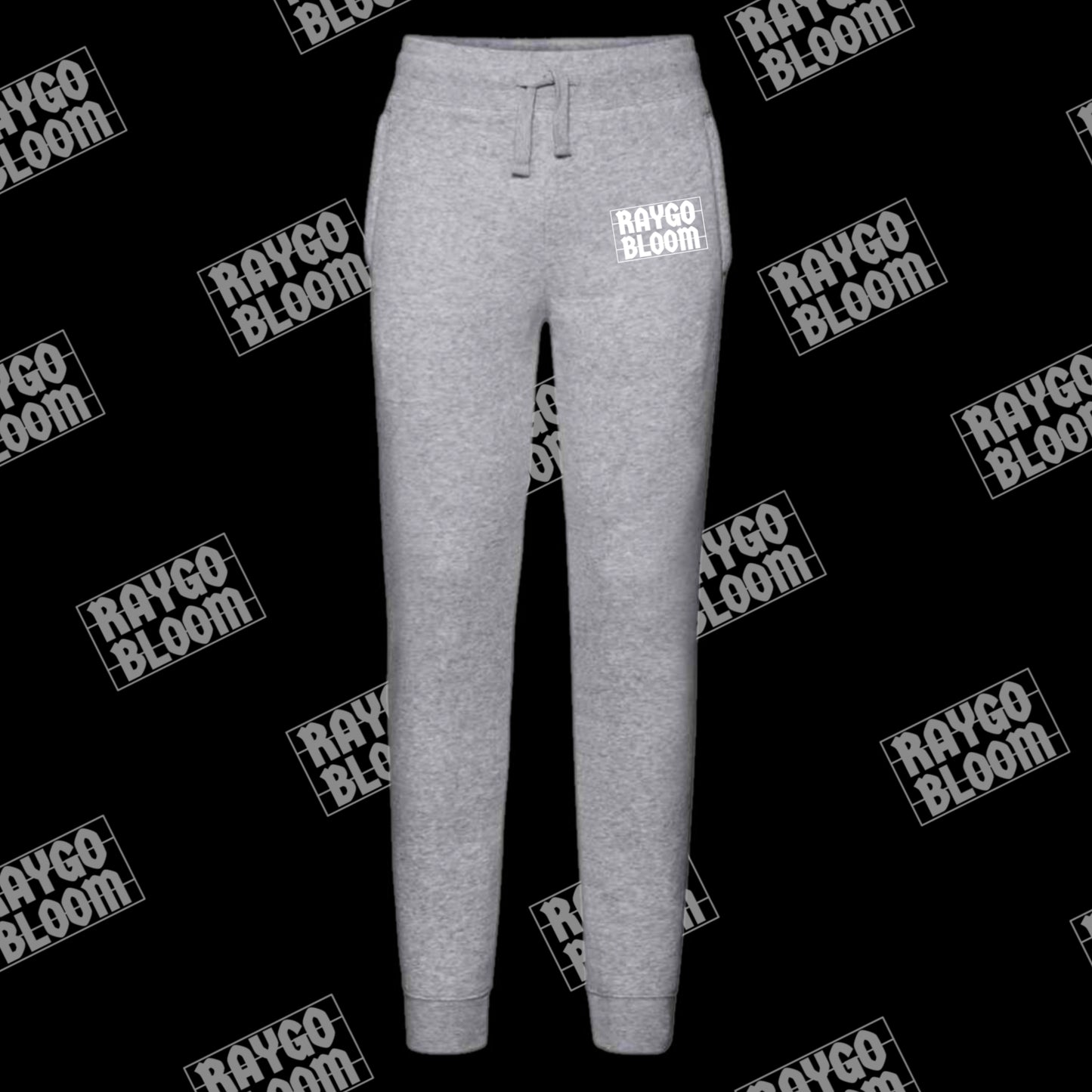 Tracksuit Bottoms (White Raygo Bloom Logo)